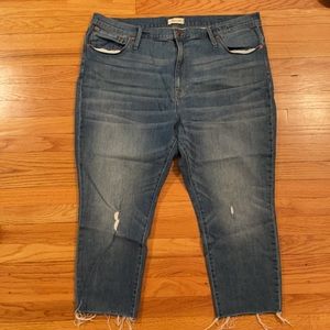 Like New Madewell High Rise Slim Crop Boyjean